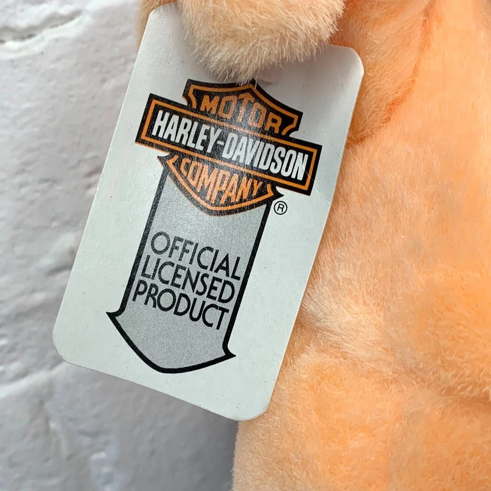 Vintage Harley Davidson 1993 Biker Pig Plush W/ Jacket &‎ Hat Stuffed Animal